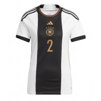 Camisa de time de futebol Alemanha Antonio Rudiger #2 Replicas 1º Equipamento Feminina Mundo 2022 Manga Curta